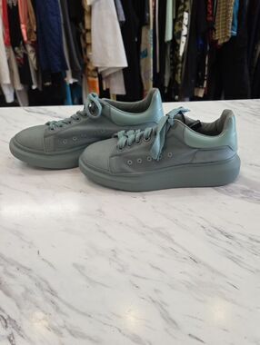 Alexander McQueen Mint Green Oversized Sneakers
